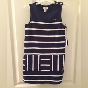Vineyard Vines for Target Navy White Striped Crewneck Dress Size XS 4-5 NWT